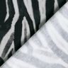 French Terry brossé imprimé numérique zèbre – noir/argent,  thumbnail number 4