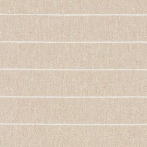 Tissu de décoration Canvas larges rayures recyclé – beige foncé, 
