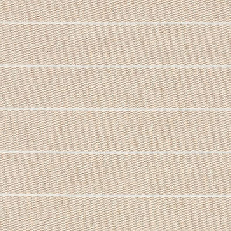 Tissu de décoration Canvas larges rayures recyclé – beige foncé,  image number 1