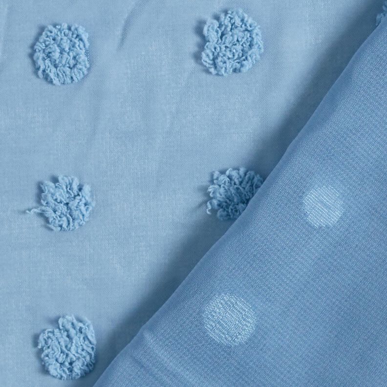 Mousseline Gros pois Dobby – bleu brillant,  image number 4