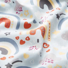 Popeline arc-en-ciel – bleu clair, 