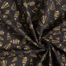 Tissu en coton Cretonne sapins élégants – noir/or,  thumbnail number 3