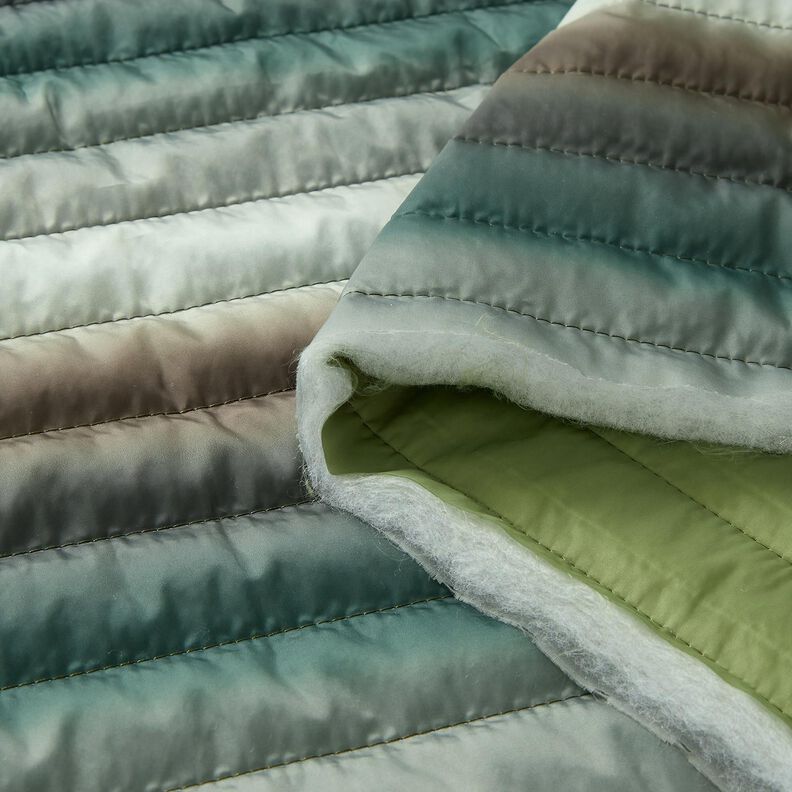Tissu matelassé léger dégradé de couleurs – sapin bleu, image number 5