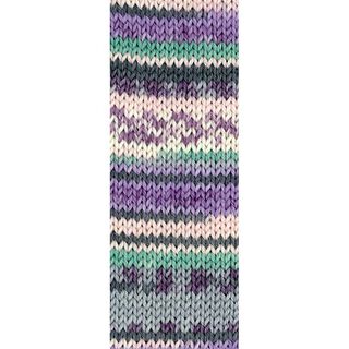 Meilenweit 100 Merino extrafine Rosanna, 100g | Lana Grossa – aubergine/vert foncé, 