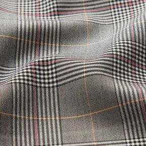 Viscose stretch Prince de Galles – gris/rose vif, 