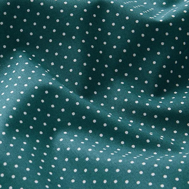 Coton enduit petits pois – pétrole légère,  image number 3