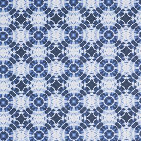 Tissu de décoration Canvas Batik-Kreise – indigo/blanc, 