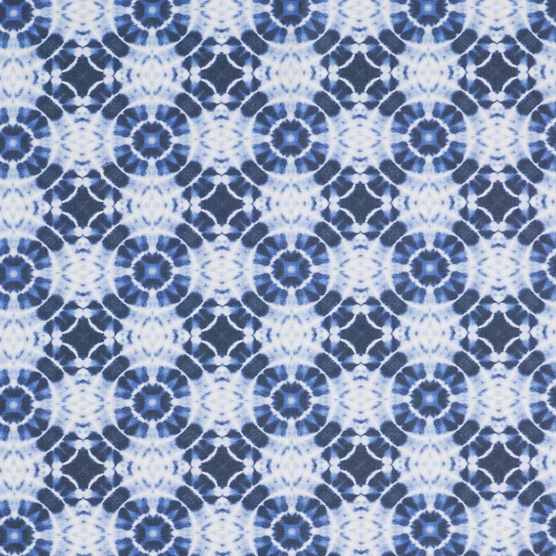 Tissu de décoration Canvas Batik-Kreise – indigo/blanc, image number 1