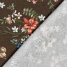 Jersey viscose Petites fleurs – marron foncé/rouge feu,  thumbnail number 4