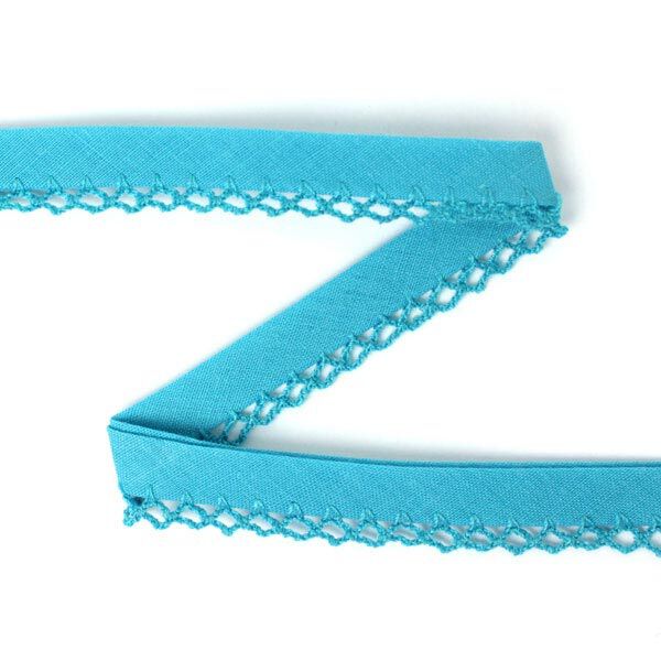 Biais avec bordure au crochet 17 – turquoise, image number 1