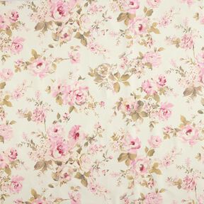 Coton enduit Pétales de rose – crème, 