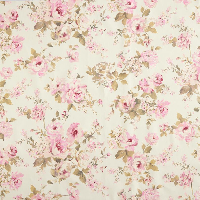 Coton enduit Pétales de rose – crème,  image number 1
