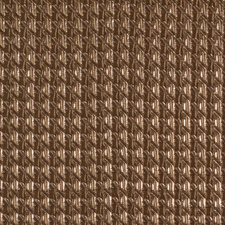Cloqué Motif pied-de-poule pailleté – marron moyen, image number 1