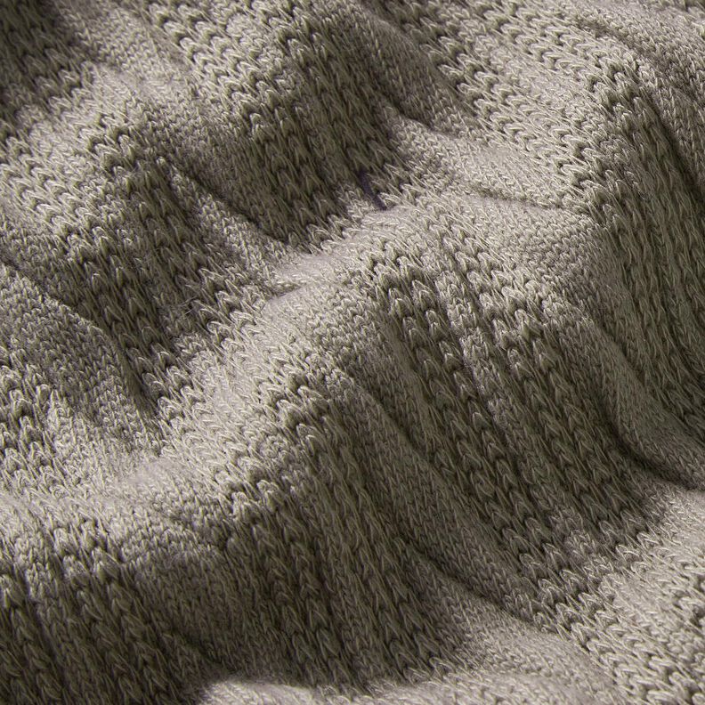 Tricot Cloqué Torsades – gris soie,  image number 2