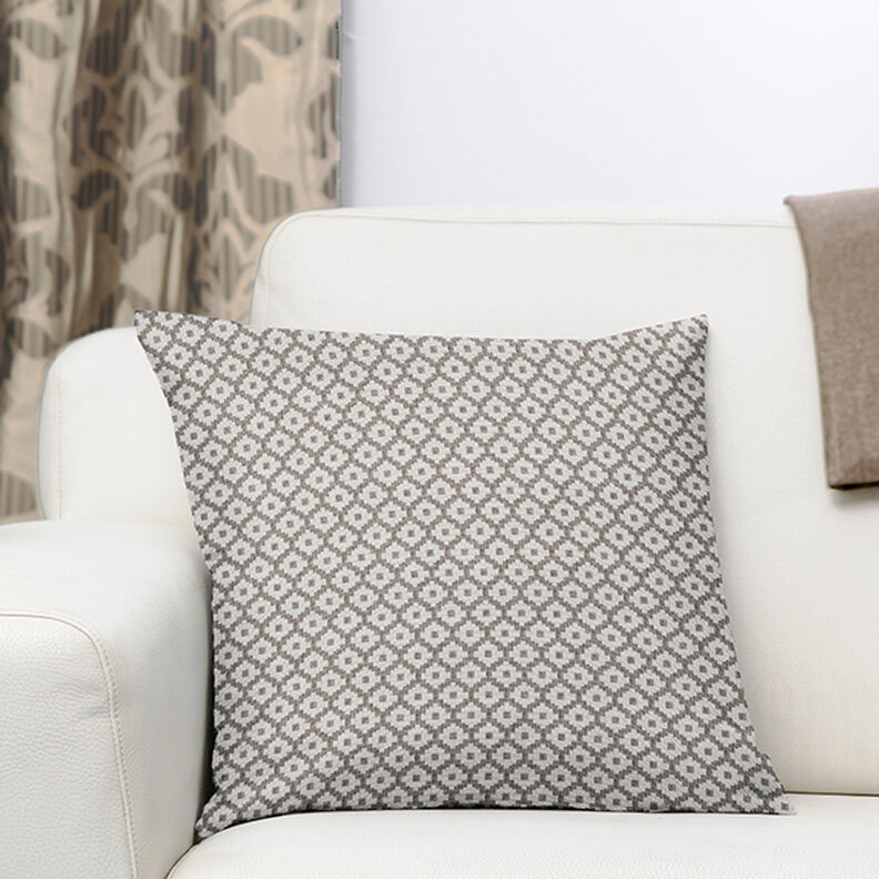 Tissu d'extérieur jacquard Losanges – gris,  image number 6