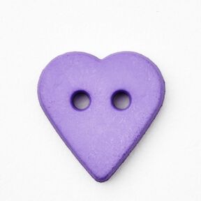 Bouton coeur [Ø 15 mm] – lavande, 
