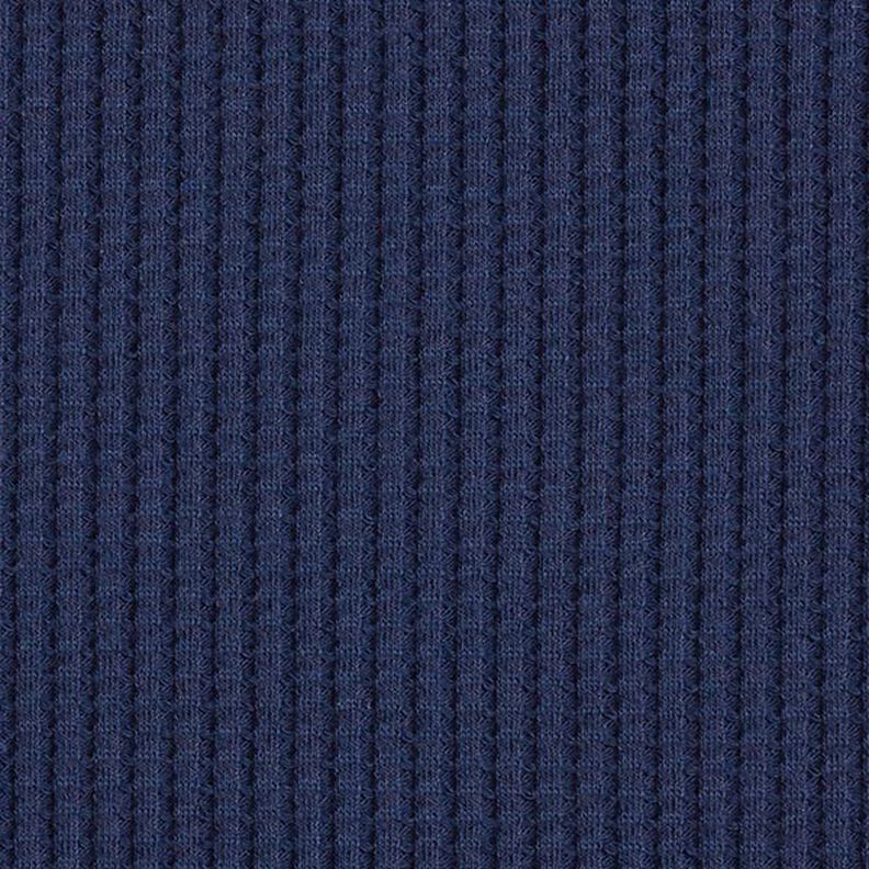 Jersey de coton gaufré uni – bleu marine,  image number 4