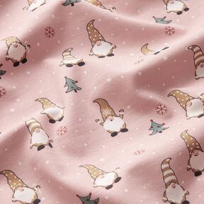 Jersey coton Lutins dans la neige – rosé, 