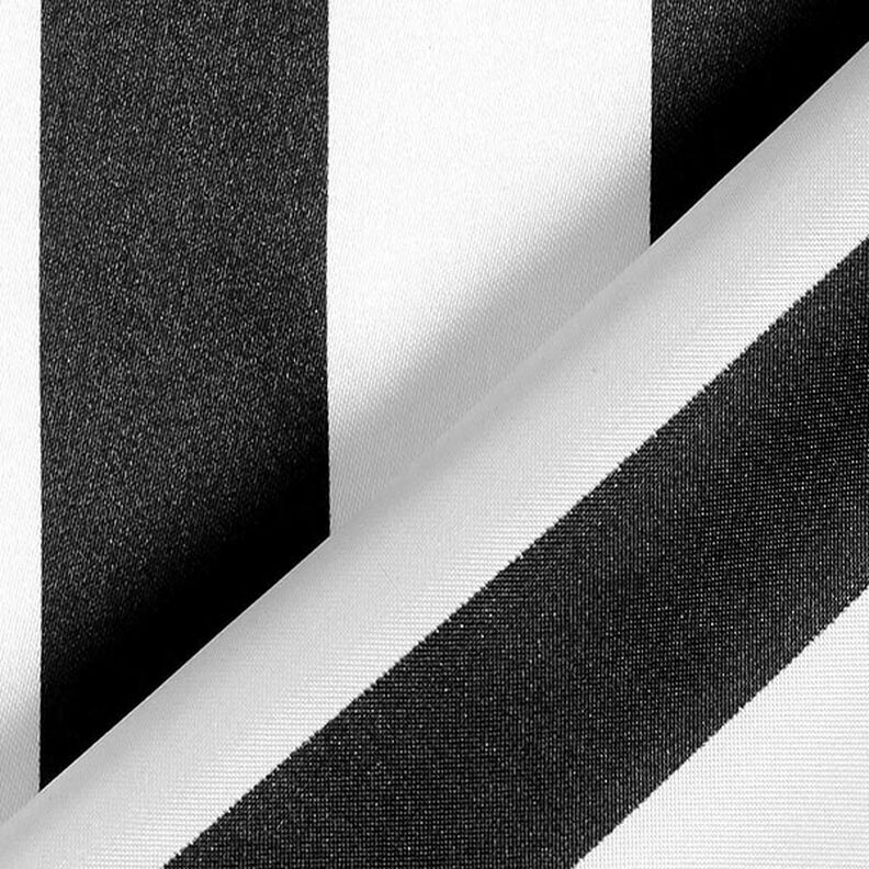 Satin de polyester larges rayures verticales – noir/blanc,  image number 4