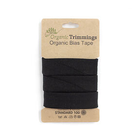 Biais Jersey de coton bio [3 m | 20 mm] – noir, 
