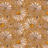 Tissu de décoration Semi-panama Grandes fleurs – beige foncé/jaune curry,  thumbnail number 1