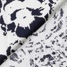 Mélange viscose lin Fleurs abstraites – blanc/bleu nuit,  thumbnail number 4