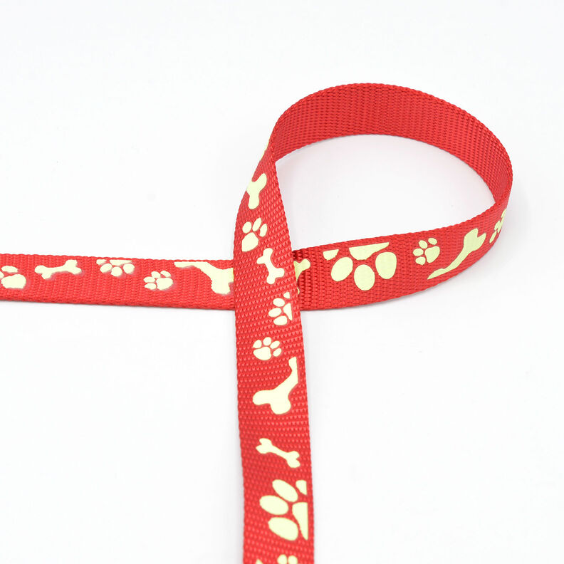 Ruban réfléchissant Laisse pour chien [20 mm] – rouge,  image number 2