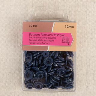 Boutons-pression [ 30 Pièces / Ø12 mm   ] – bleu marine, 