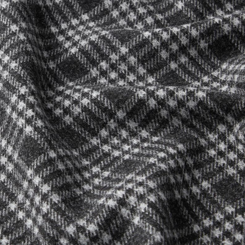 Maille pour manteau stretch à carreaux – gris clair/noir,  image number 2