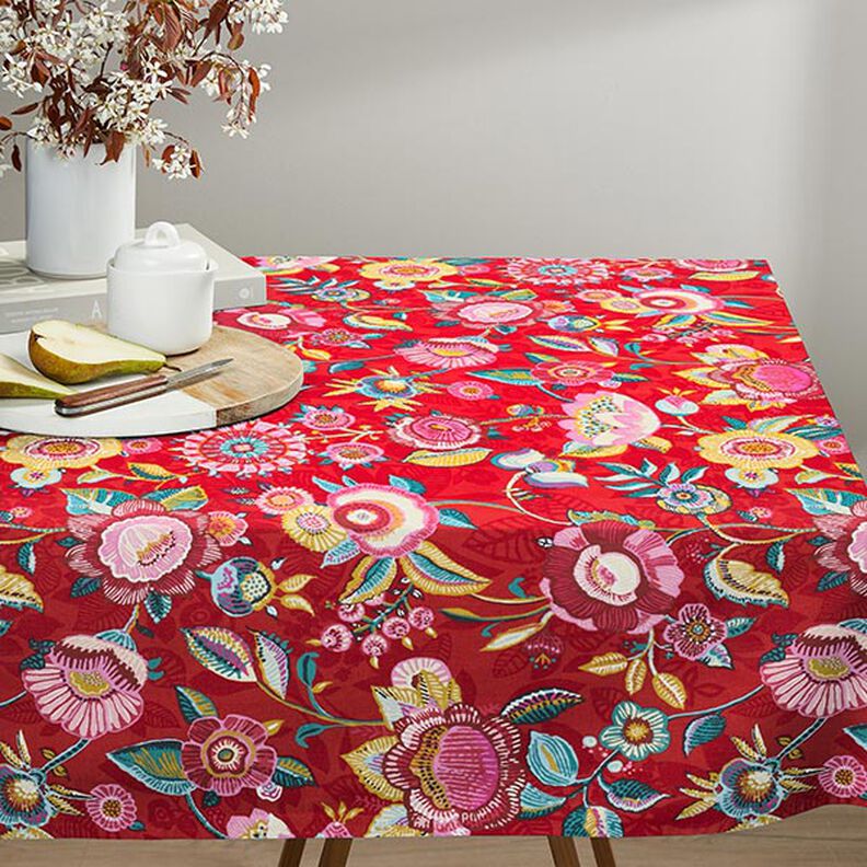 Tissu en coton Cretonne Fleurs tachetées – chili,  image number 7