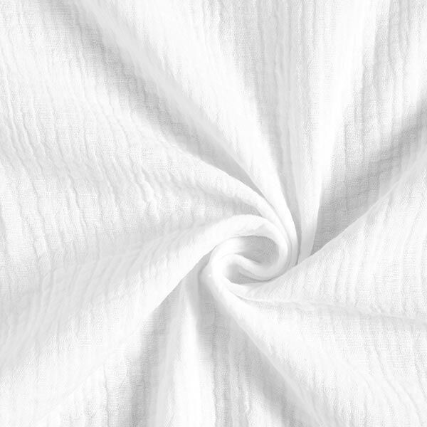 GOTS Tissu double gaze de coton | Tula – blanc,  image number 1