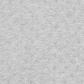 Jersey finement tricoté à motif ajouré Melange – gris, 