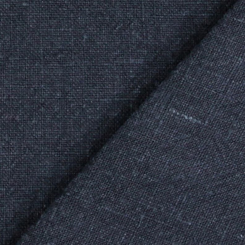 Tissu de Ramie–Mix stonewashed, qualité lourde – bleu nuit,  image number 3