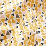 Tissu en coton Cretonne mini-triangles – rose clair/jaune curry,  thumbnail number 2