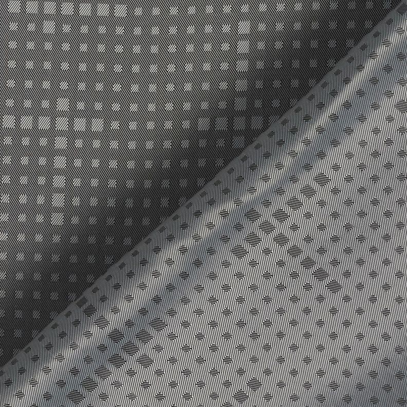 Tissu de doublure Jacquard Petites boîtes irrégulières – gris foncé,  image number 4