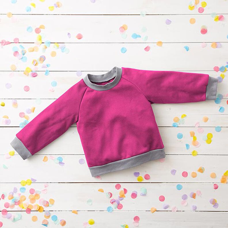 Molleton coton léger uni – rose intense,  image number 7