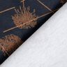 Jersey coton Plantes abstraites – bleu noir/marron clair,  thumbnail number 4