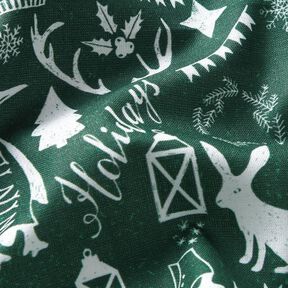 Tissu en coton Cretonne Fête joyeuse – sapin bleu/blanc, 