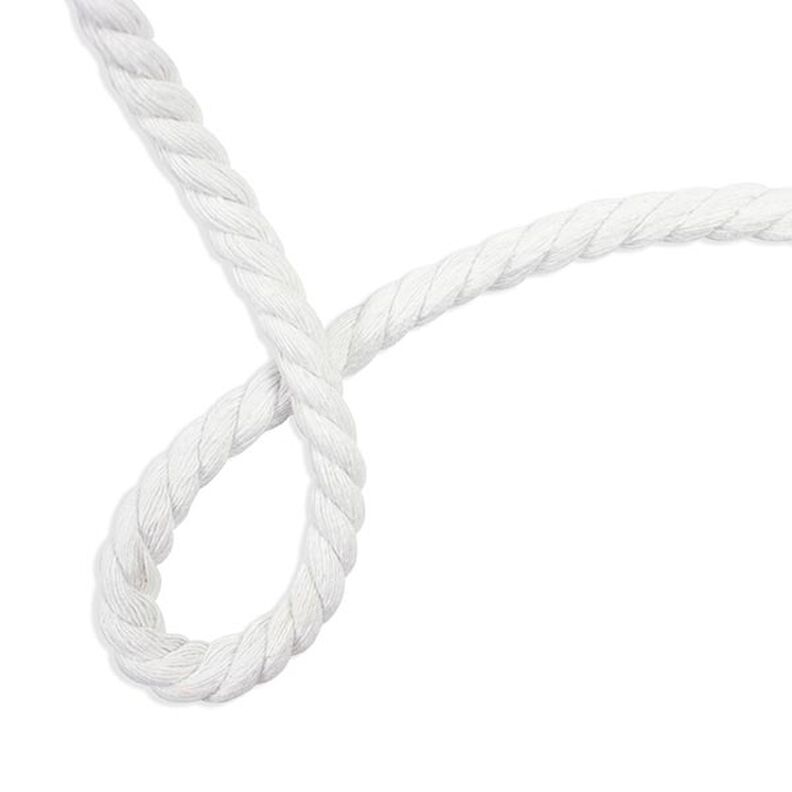 Cordelette en coton [ Ø 8 mm ] – blanc,  image number 2