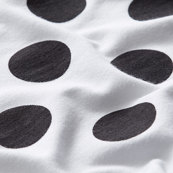 Jersey coton à gros pois – blanc/noir,  image number 2