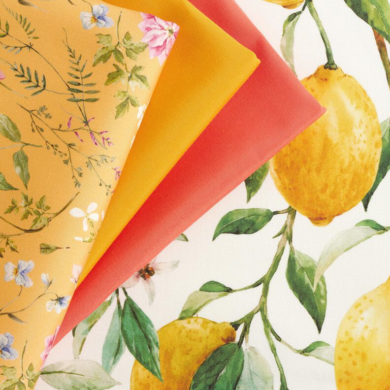 Tissu d’extérieur Canvas fleurs sauvages – jaune soleil,  image number 6