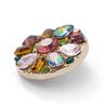 Bouton à queue métallique avec strass [ Ø20 mm ] – mélange de couleurs,  thumbnail number 2