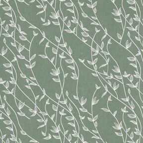 Popeline coton Vrilles de feuilles – roseau, 