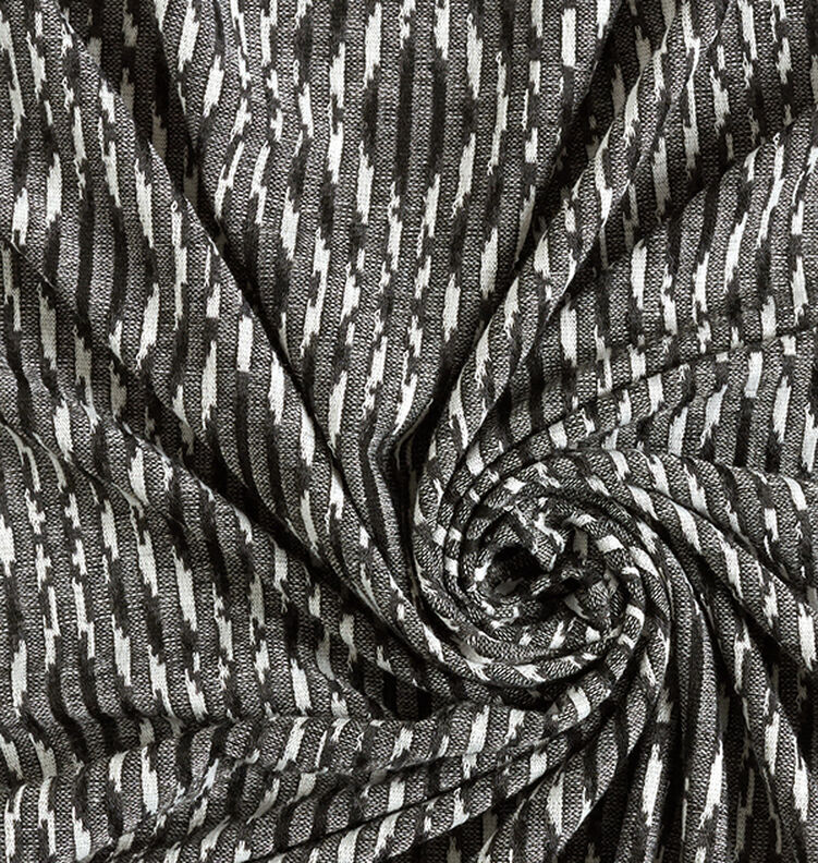 Tissu maille léger à losanges – noir/blanc, image number 3