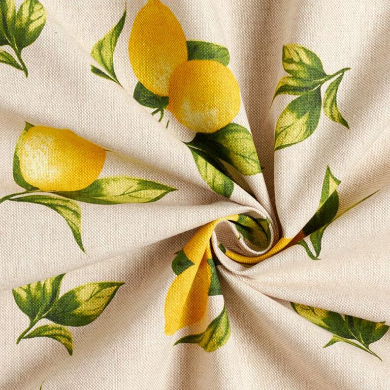 Tissu de décoration Semi-panama Citrons – nature,  image number 3