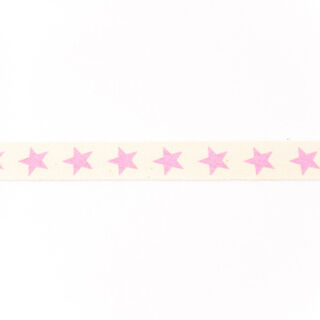 Ruban tissé Coton étoiles – rose, 