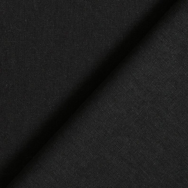 Lin et coton mélangé lavé – noir,  image number 3