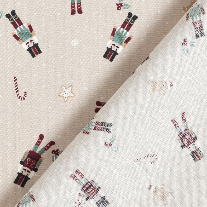 Tissu en coton Popeline Petits casse-noisettes – taupe clair, image number 4