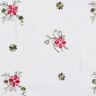 Popeline coton Broderie bouquets de fleurs – blanc/baies,  thumbnail number 1