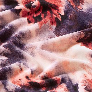 Jersey de polyester Fleurs en batik – orange, 